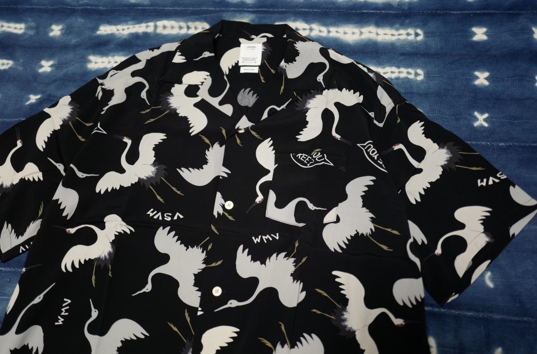 visvim CROSBY SHIRT S/S HIKAKU BLACK | ubvintage | REVERSIBLE