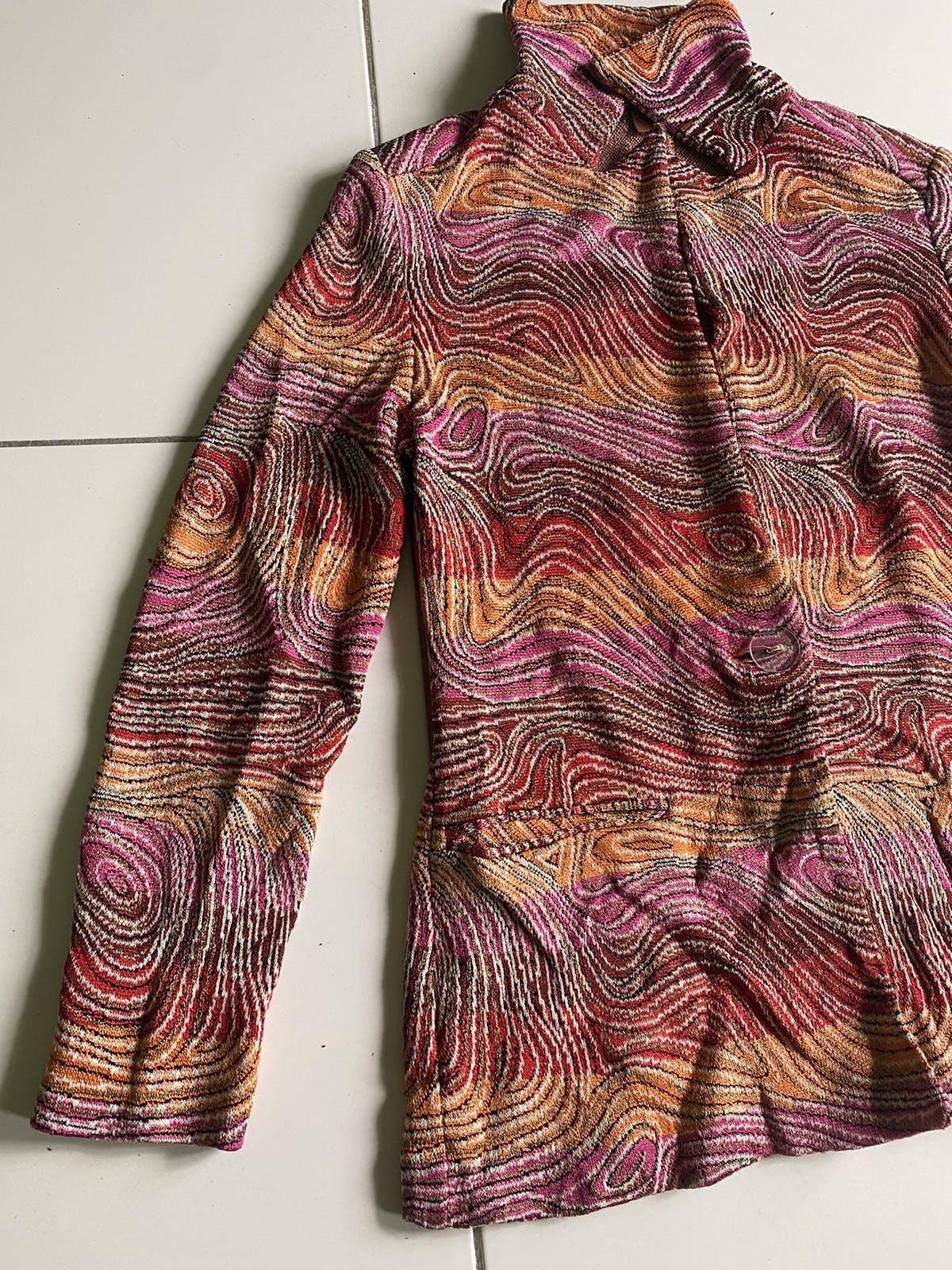 Vintage Missoni fringe knitted Jacket - 2