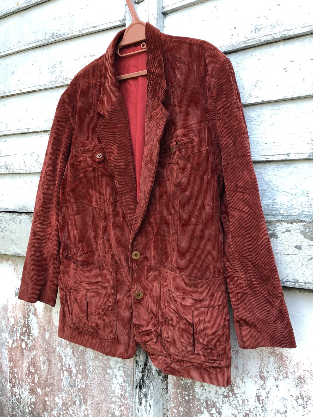 Vintage - Vintage Kenzo Corduroy Tailored Red Jacket - 2