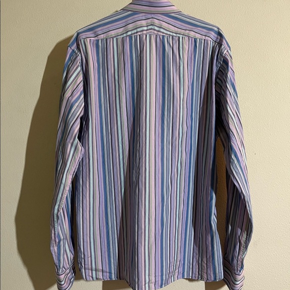 Burberry London Purple Multi Striped Shirt Vintage - 2