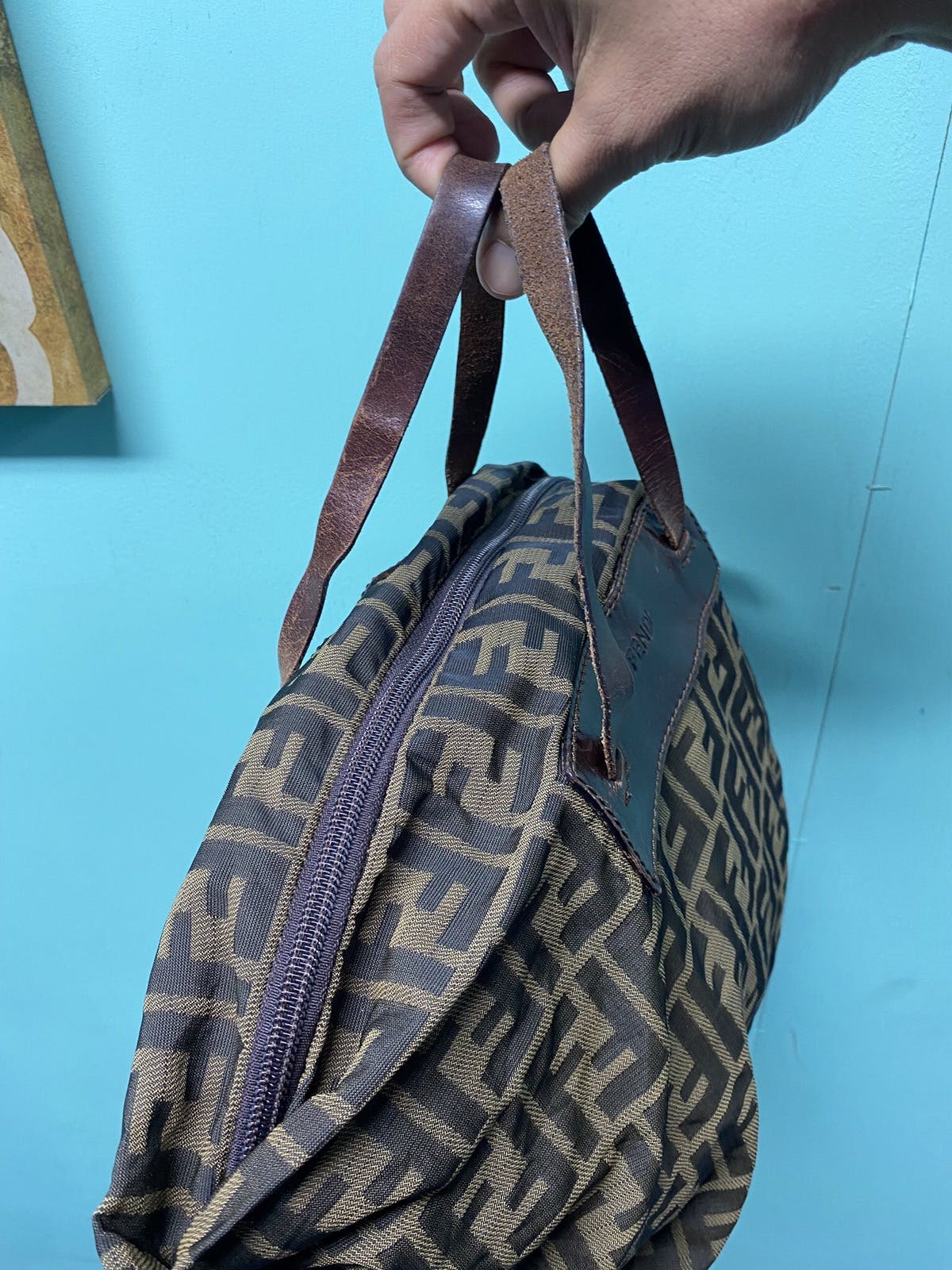 Authentic Fendi Zucca Monogram Tote Shoulder Bag - 11