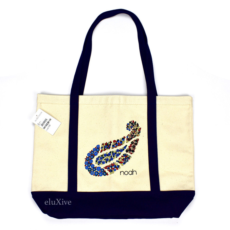 Noah Paisley Logo Embroidered Tote Bag DS - 1
