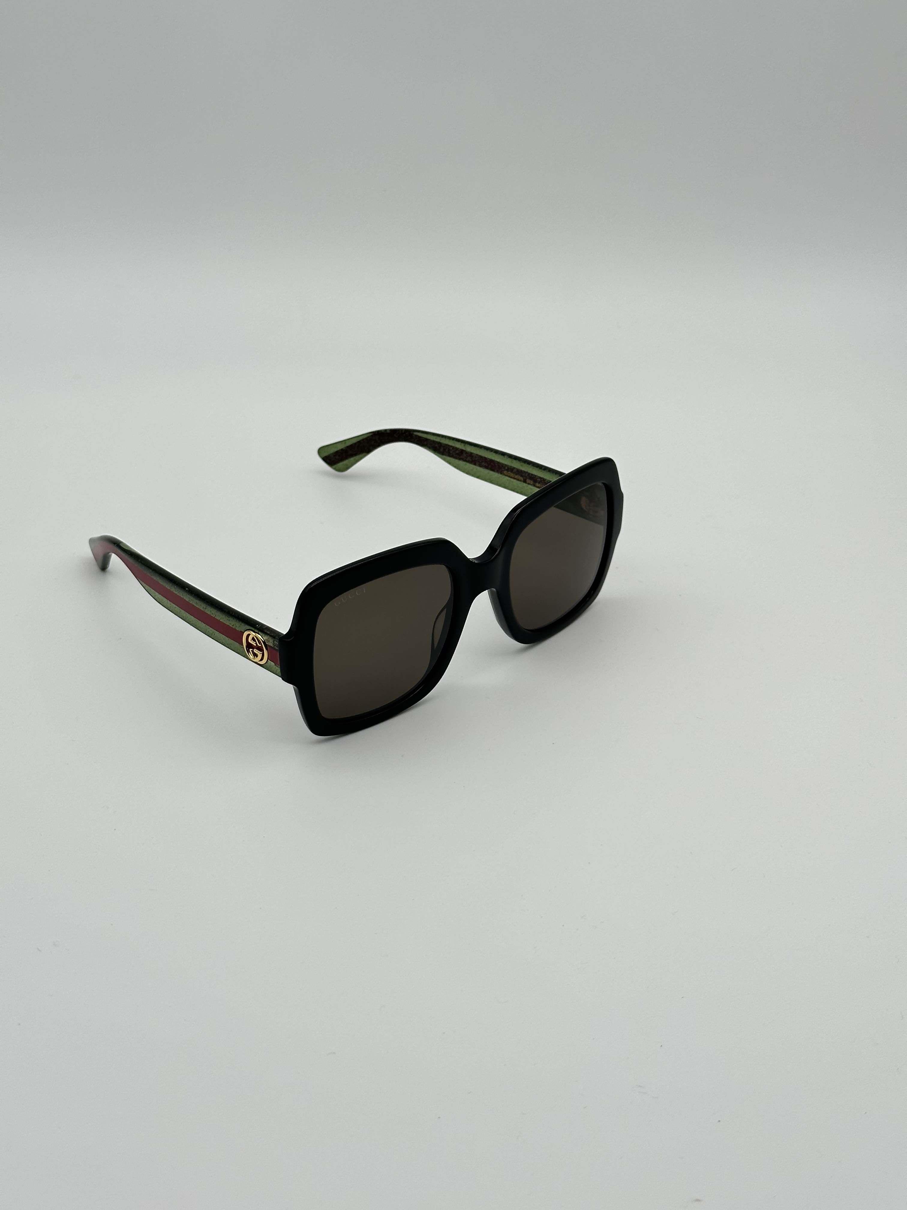 BRAND NEW GUCCI GG0036SN 002 Black/Green/Brown Women Sunglasses - 5