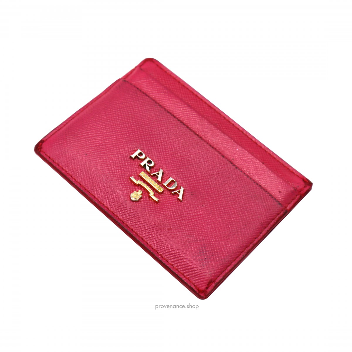 Prada Cardholder Wallet - Fuchsia Saffiano Leather - 3
