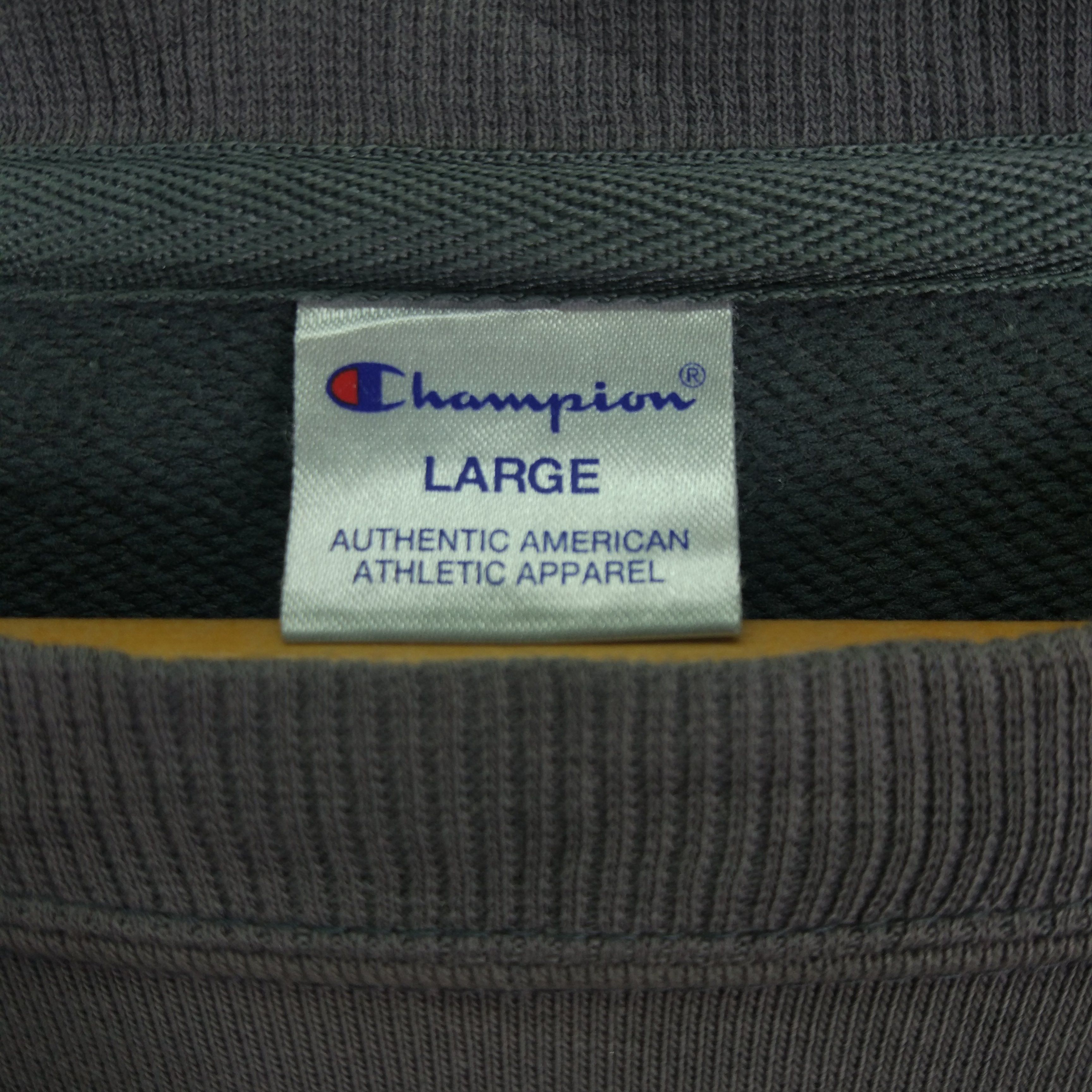 Champion Small Logo Embroidered Crewneck Pullover Jumper Sweatshirt Size L - 5