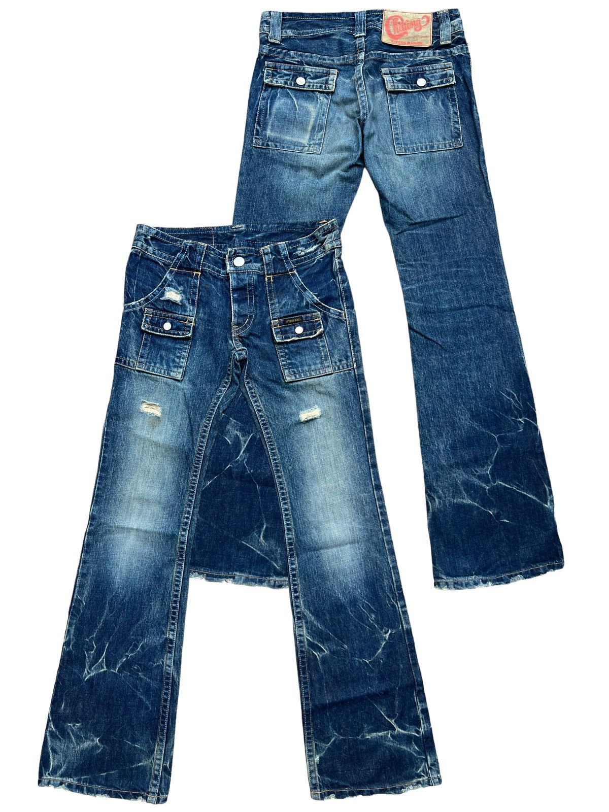 Hysteric Glamour Distressed Flare Punk Denim Jeans 31x32 - 1