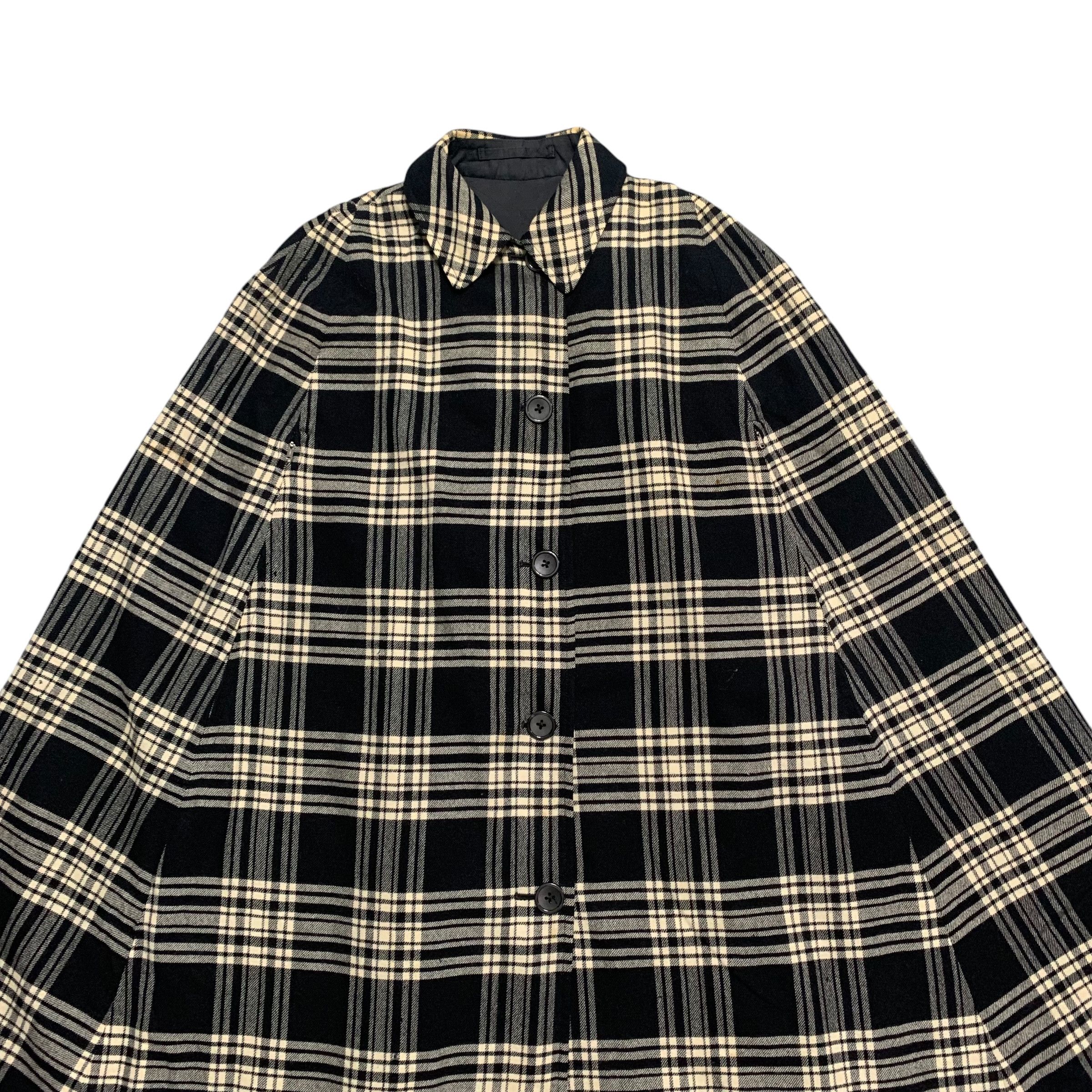 Vintage 80s Burberrys Tartan Reversible Poncho - 2