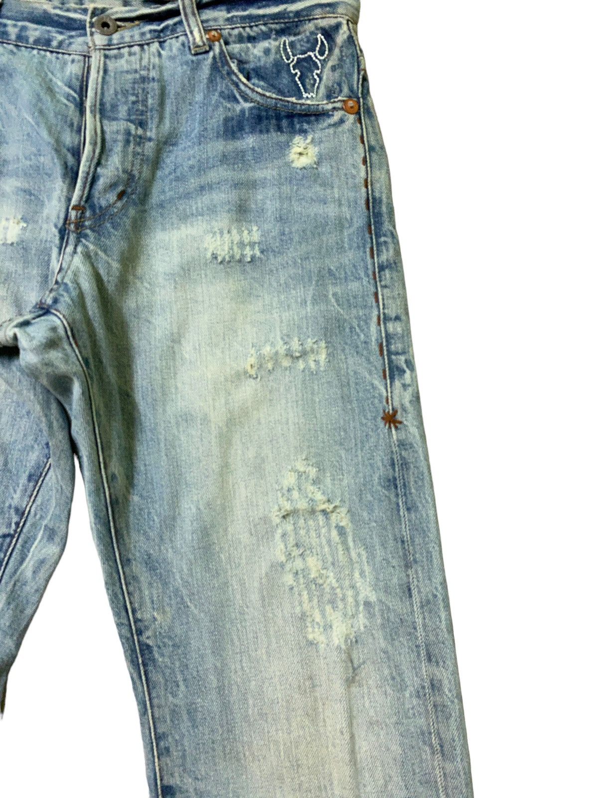 Distressed Denim - Distressed Japan Denim Zipper Custom Denim Jeans - 6