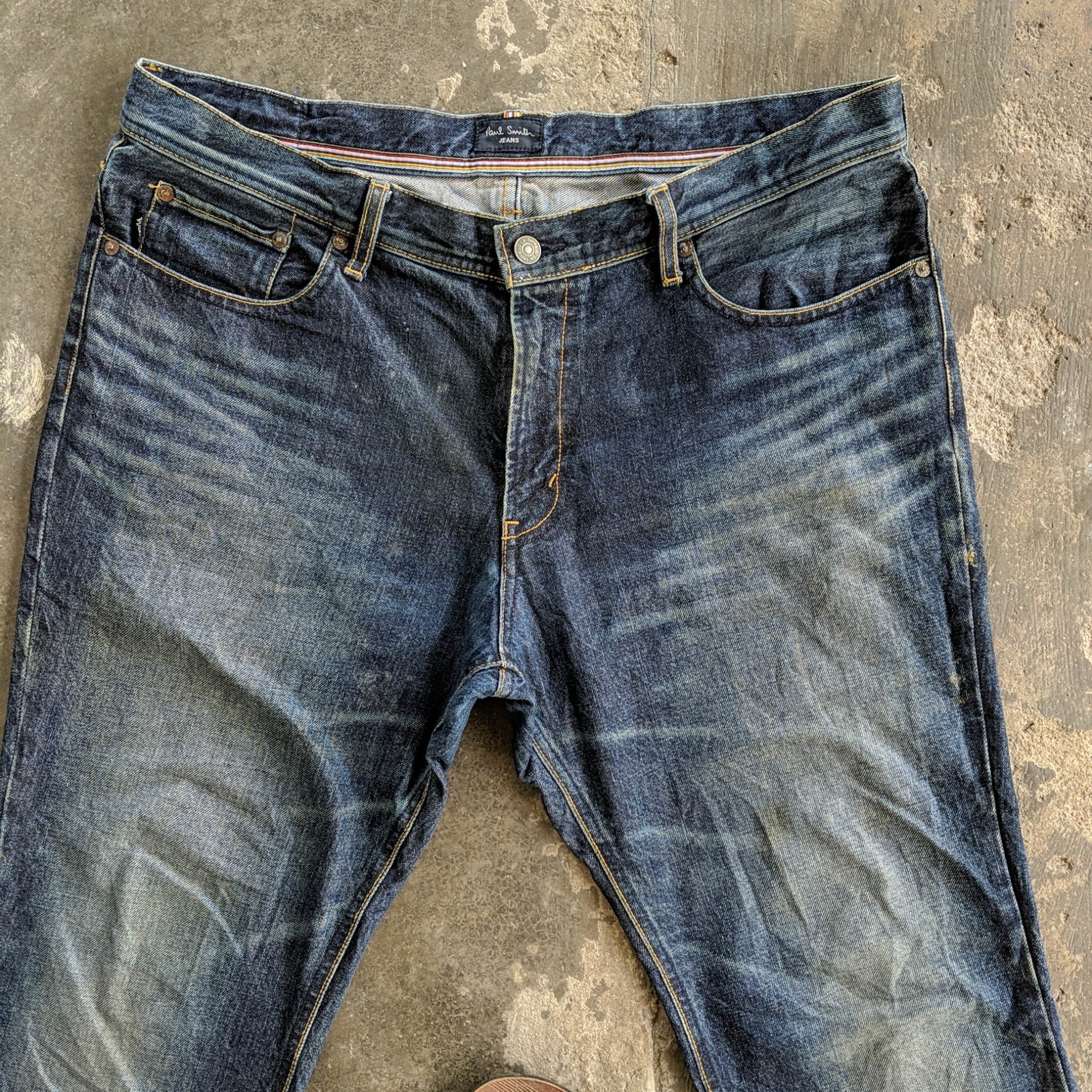 Vintage Paul Smith Faded Distressed Denim Jeans Pants - 2