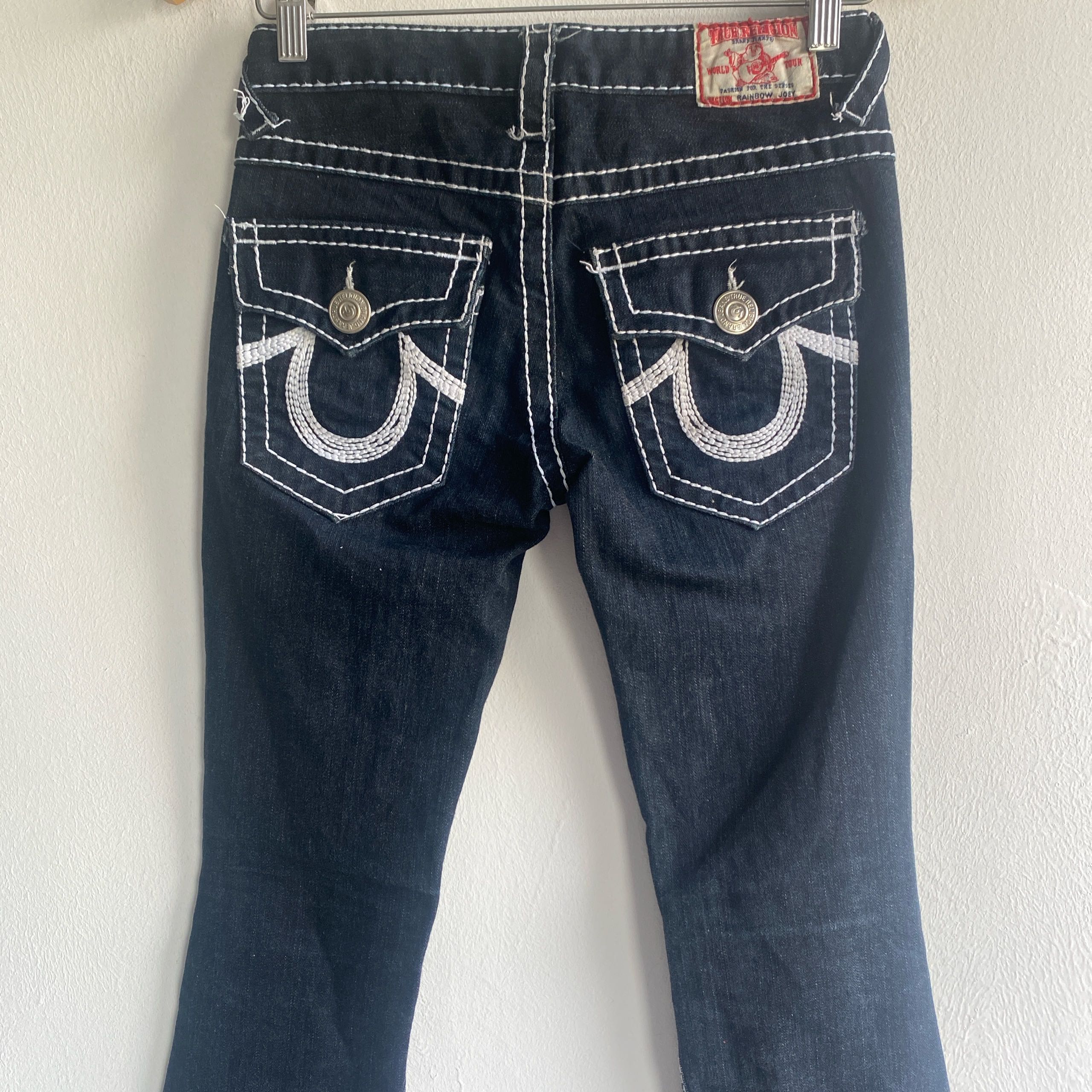 ✨新品タグ付き✨ TRUE RELIGION RAINBOW JOEY W26 Kids True Religion Rainbow Joey Flare jeans size 12 EUC