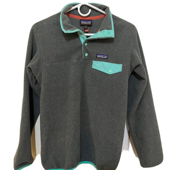 Patagonia Synchilla Snap-T Fleece Pullover Gray Teal - 1