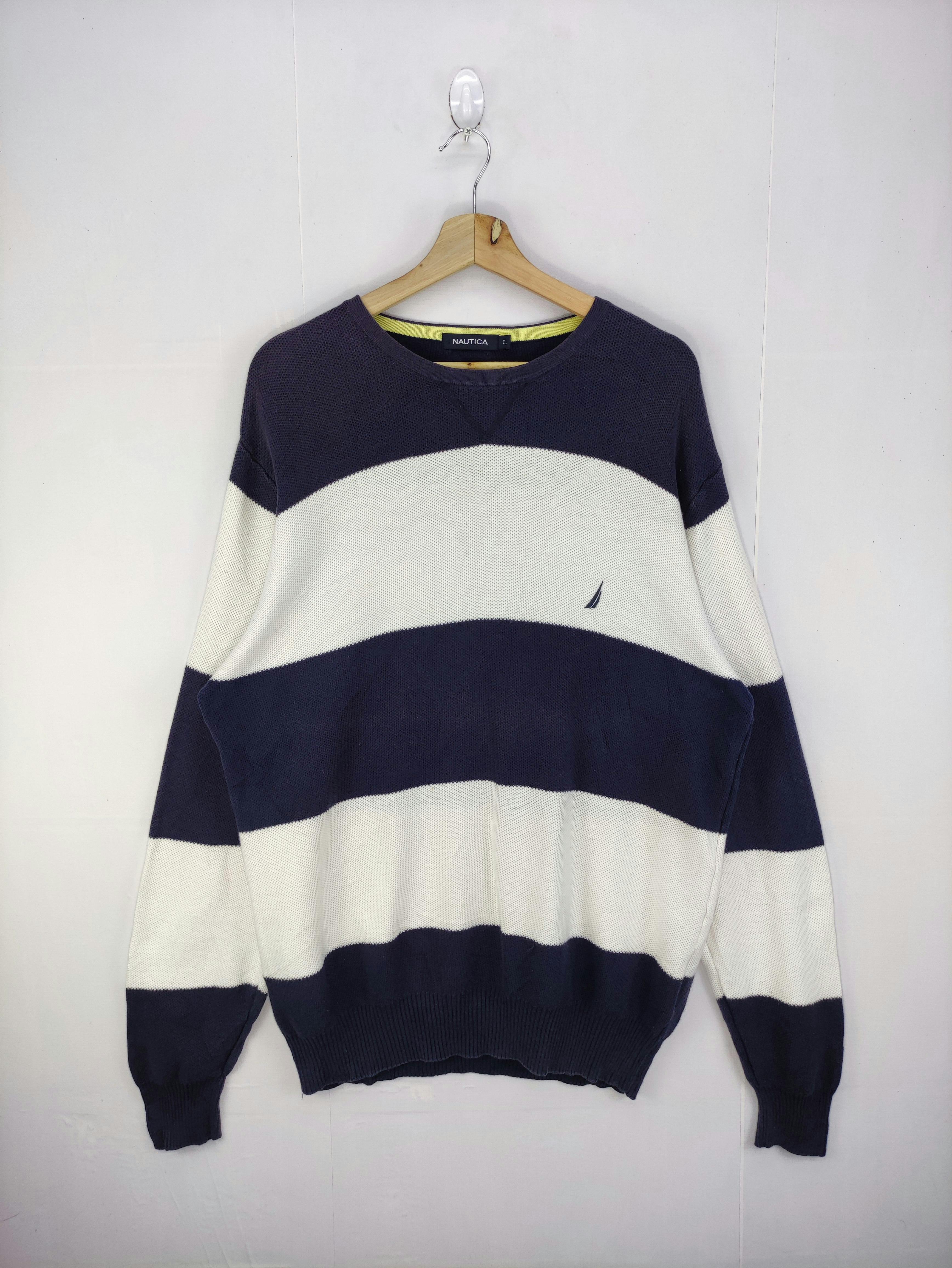 Vintage Nautica Striped Sweatshirt - 1