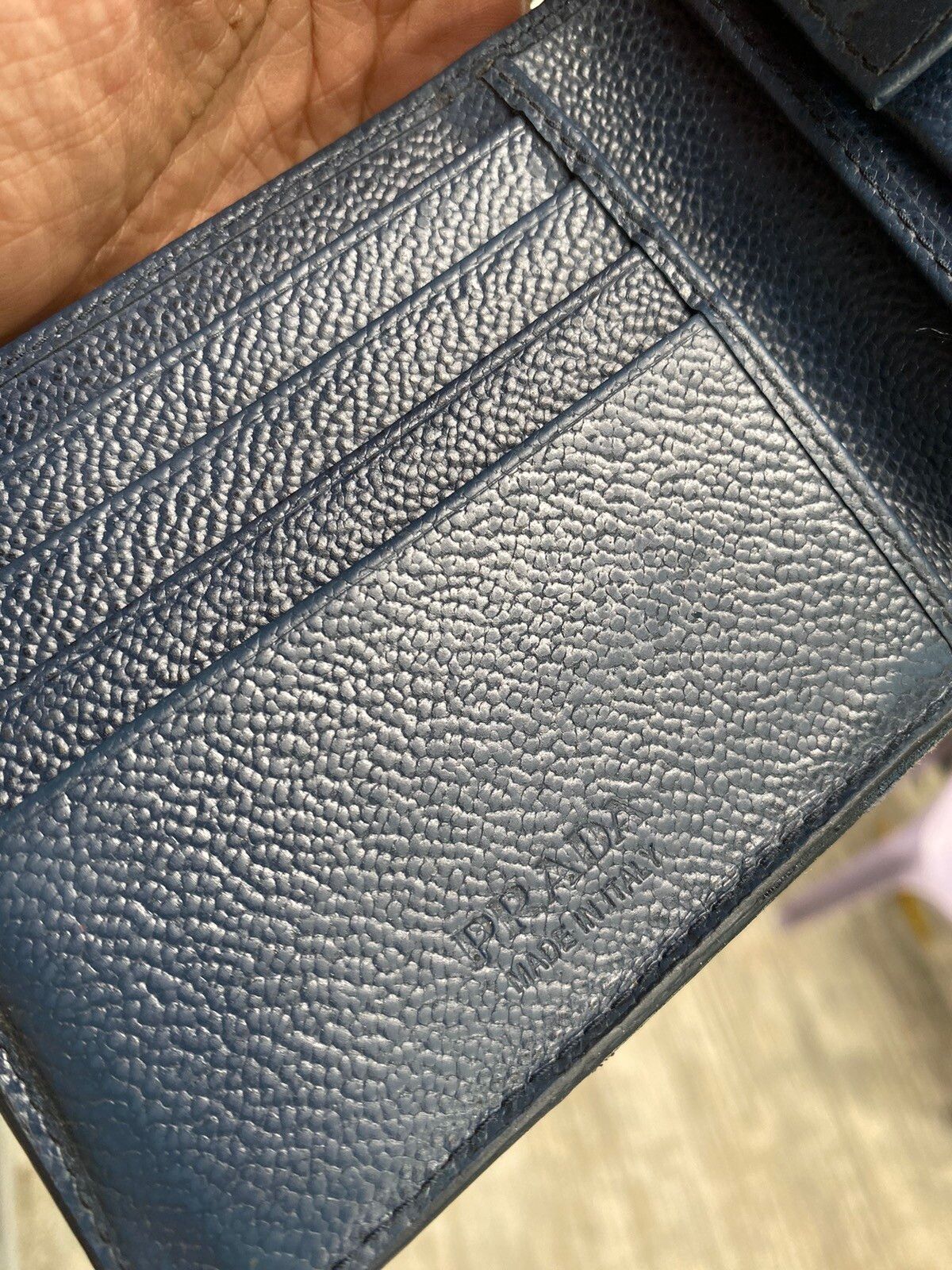 Authentic Prada Bifold Blue Men Wallet - 23