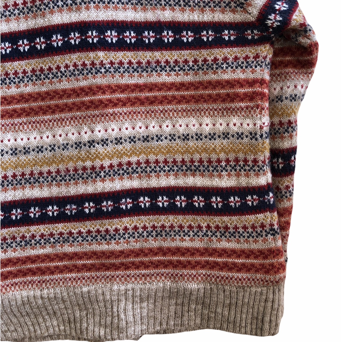 Japanese Brand - Cardigan Hoodie Navajo Knit Fleece Lining - 7