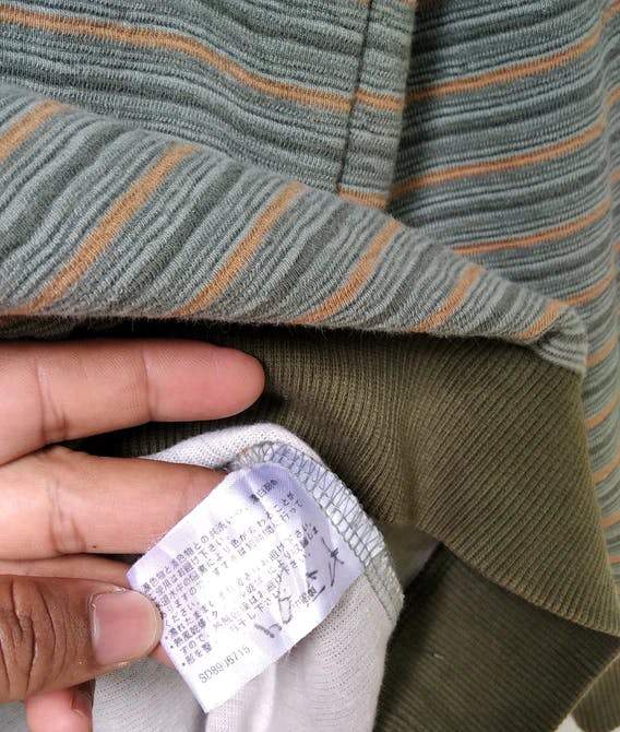 Vintage Lancel Striped Pocket Button Crewneck Sweatshirt - 6