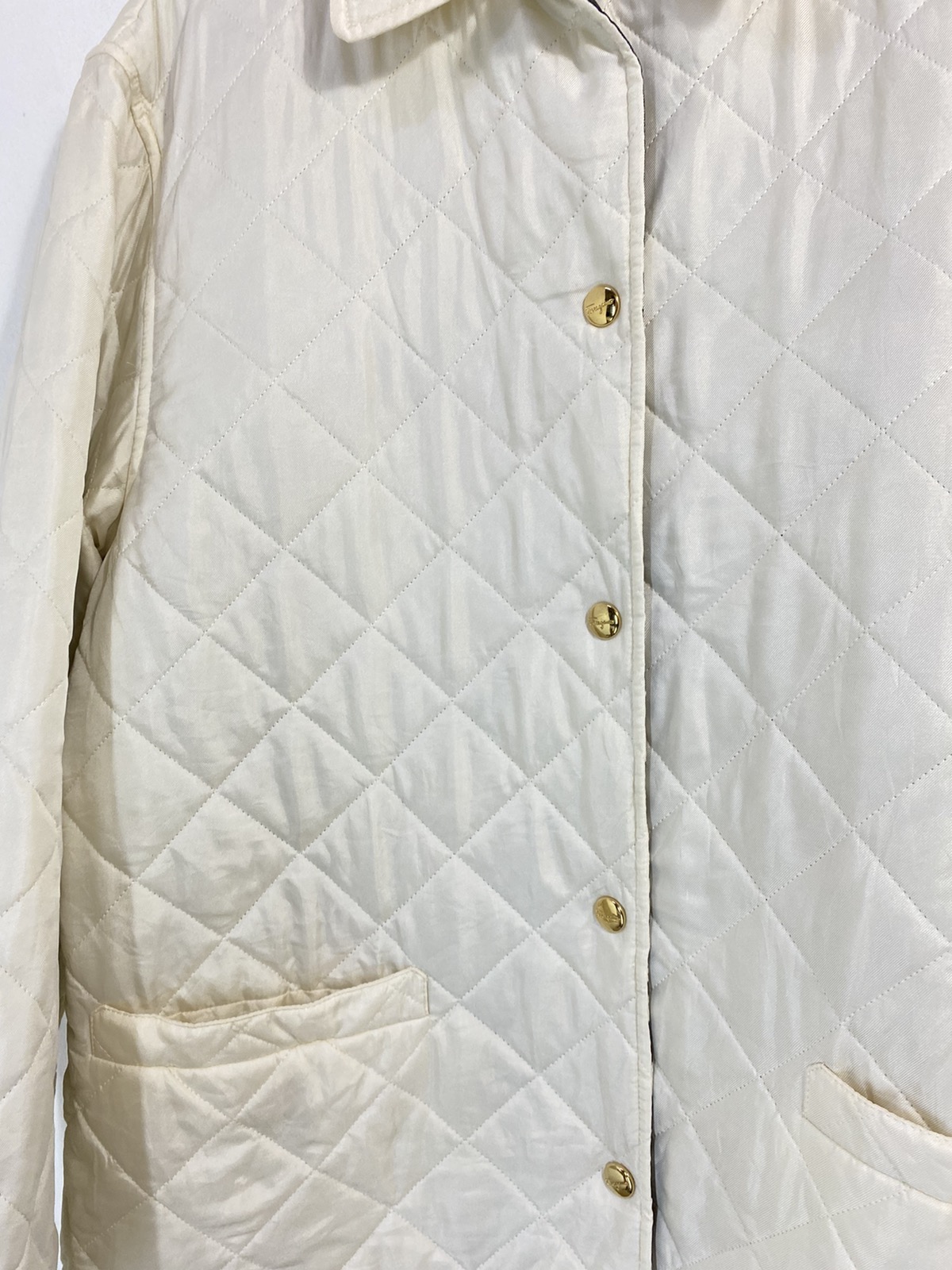 Made in Italy Salvatore ferragamo silk Quilted Jacket Art - 5