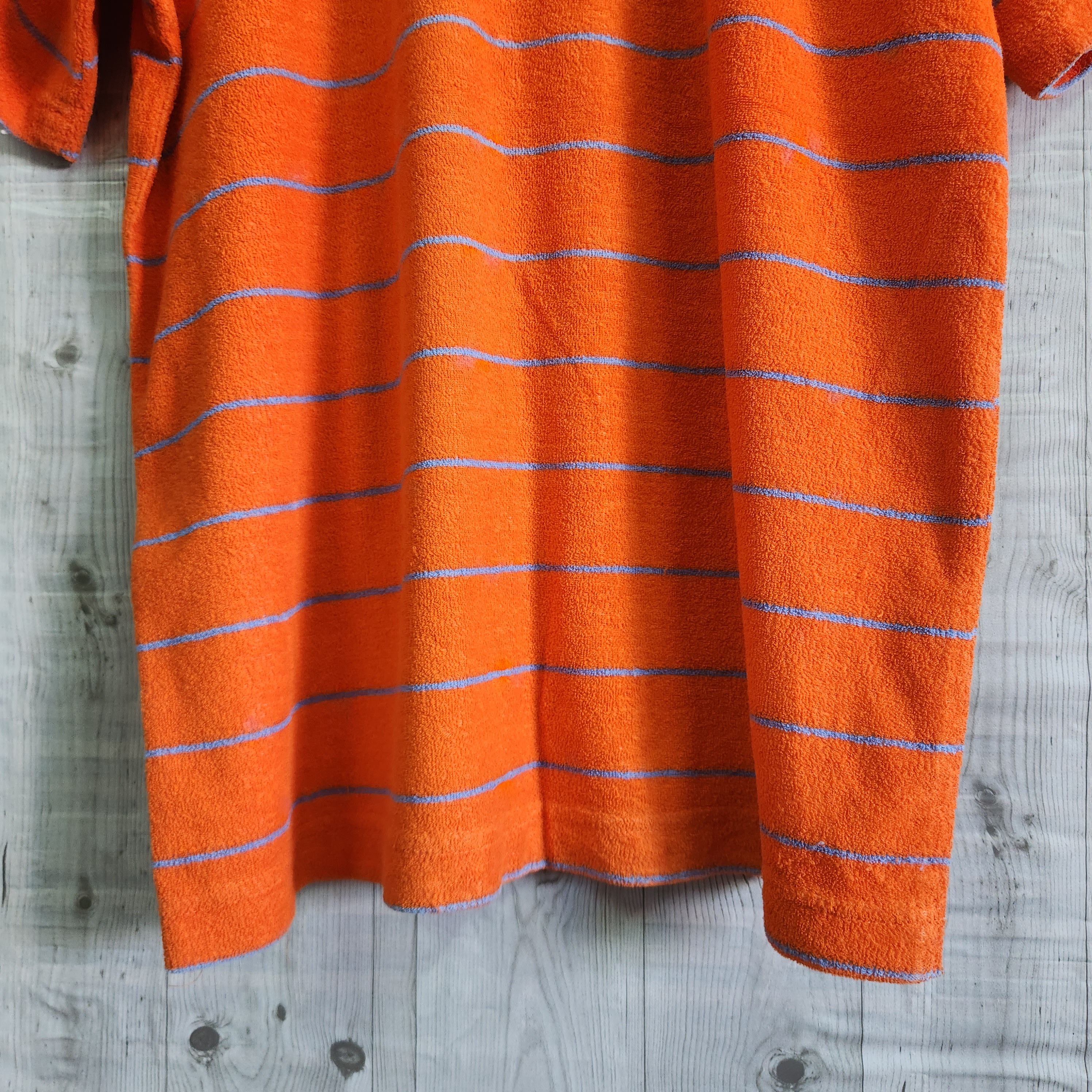 Vintage Stussy Rare Orange Stripes Arm Pocket TShirt - 18