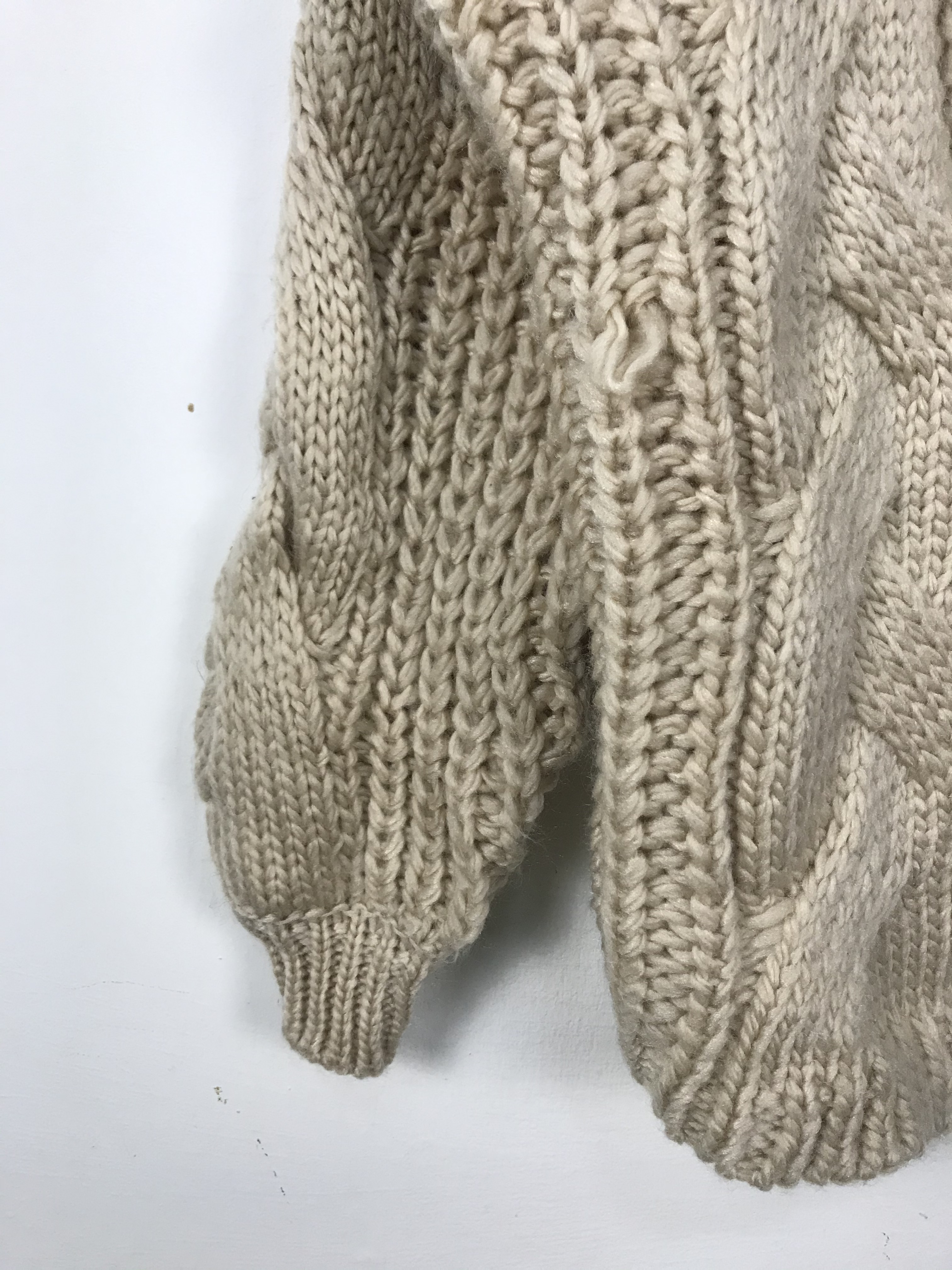 Coloured Cable Knit Sweater - Unbrand Giant Braid UnButton Cable Knit Cardigan #2834 - 5