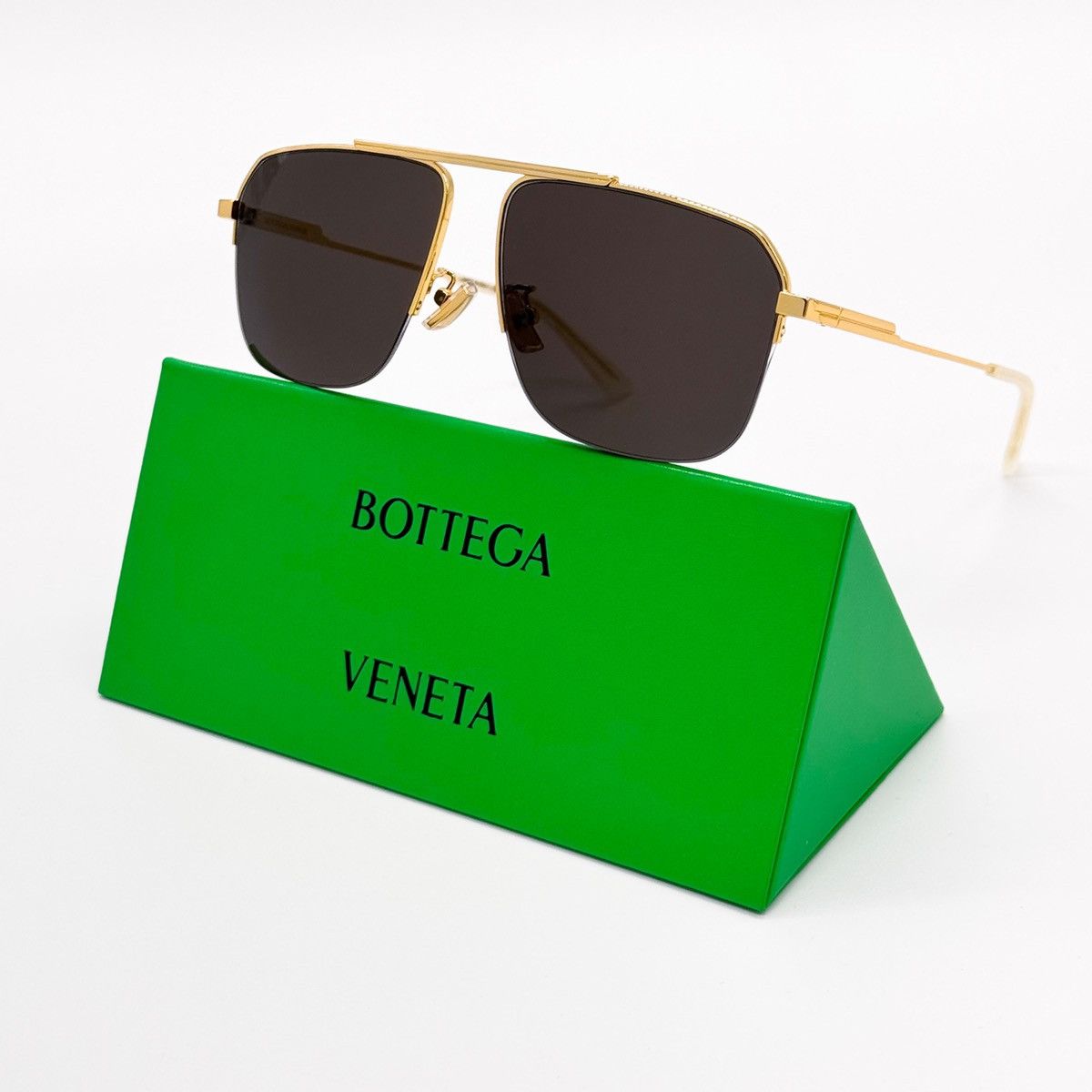 NEW BOTTEGA VENETA BV1149S 008 GOLD BROWN UNISEX SUNGLASSES - 3