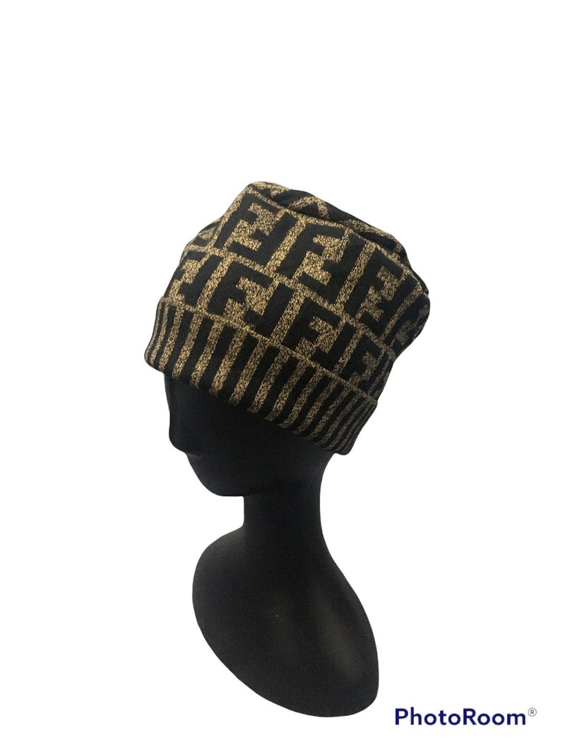 🔥SICK🔥RARE‼️Vintage Fendi Monogram Wool Beanie - 1