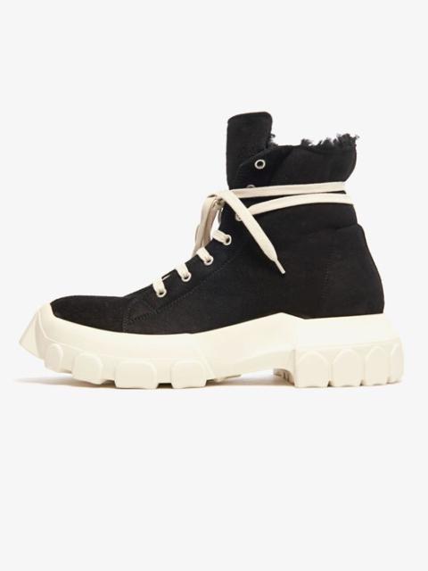 Rick Owens LEATHER SHEARLING TRACTOR BOOTS 40