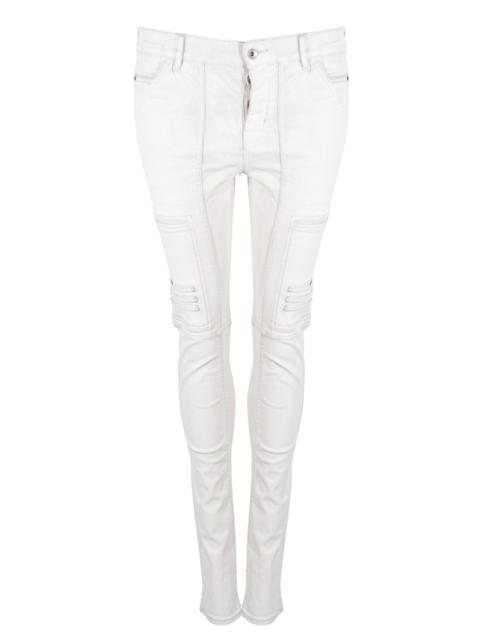 Rick Owens DRKSHDW NAGAKIN JOGGERS IN WHITE WAX DENIM