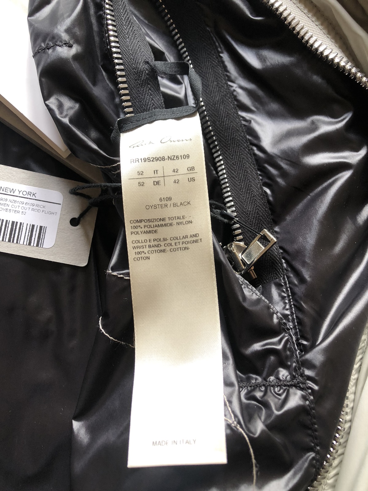 Rick Owens RICK OWENS s/s 19 babel cut out flight jacket