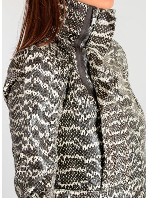 Rick Owens 1-1 Cropped Python leather jacket EU40