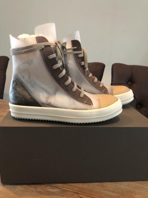 Rick Owens Translucent /milk high top ramones