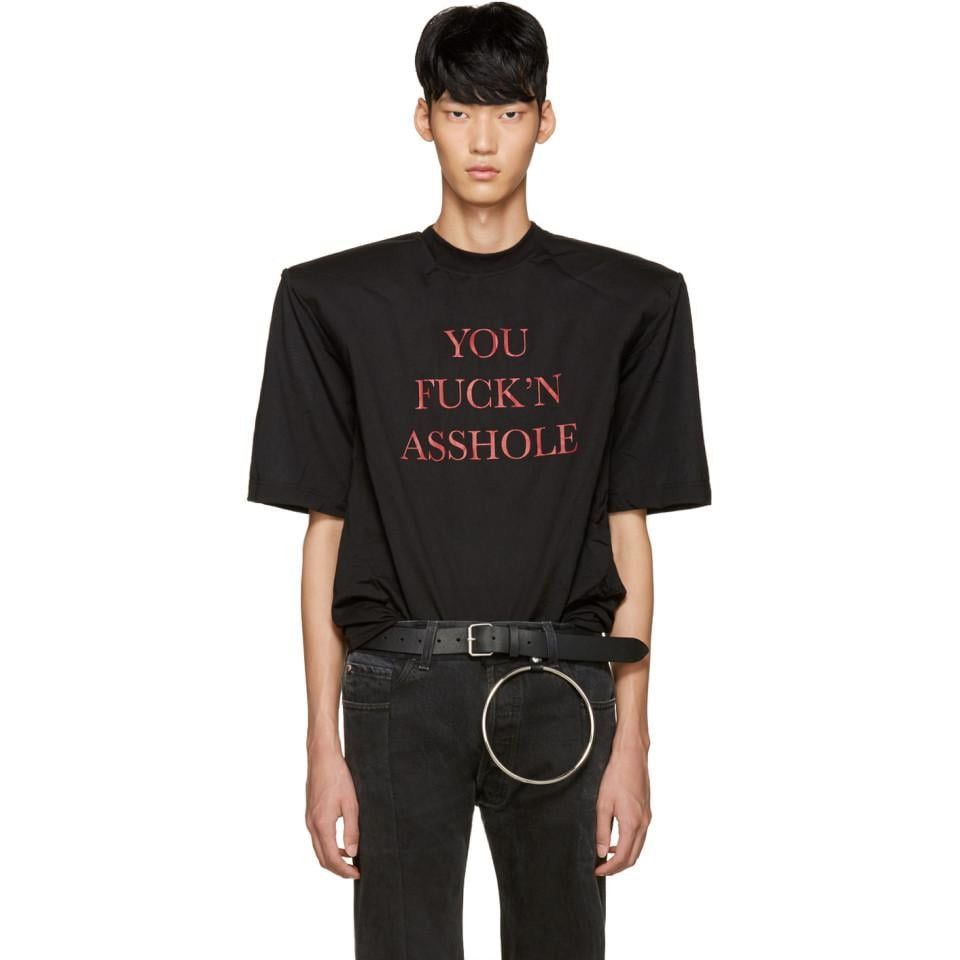 NWT - FW17 Vetements "You Fuck'n Asshole" Football t-shirt - 2