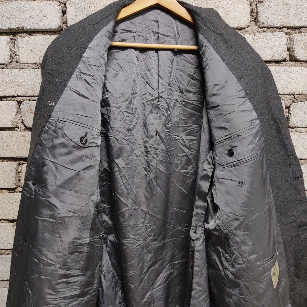 OG Givenchy Paris Silver Button Men Casual Grey Suit Blazer - 4