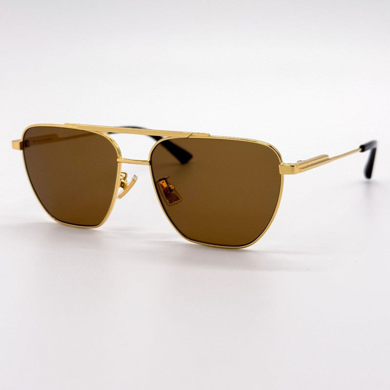 NEW BOTTEGA VENETA SUNGLASSES BV1236S 002 UNISEX GOLD - 1