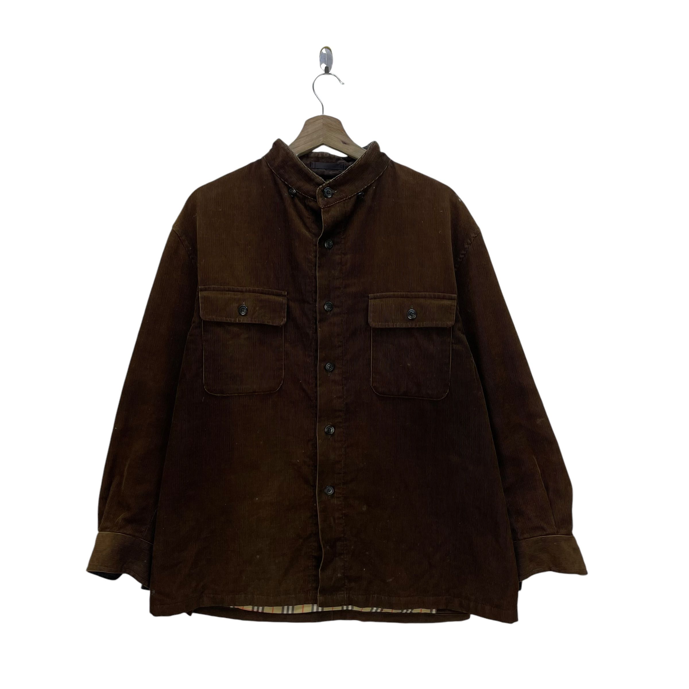 Vintage Burberrys Velvet Corduroy Nova Check Shirt Jacket - 2