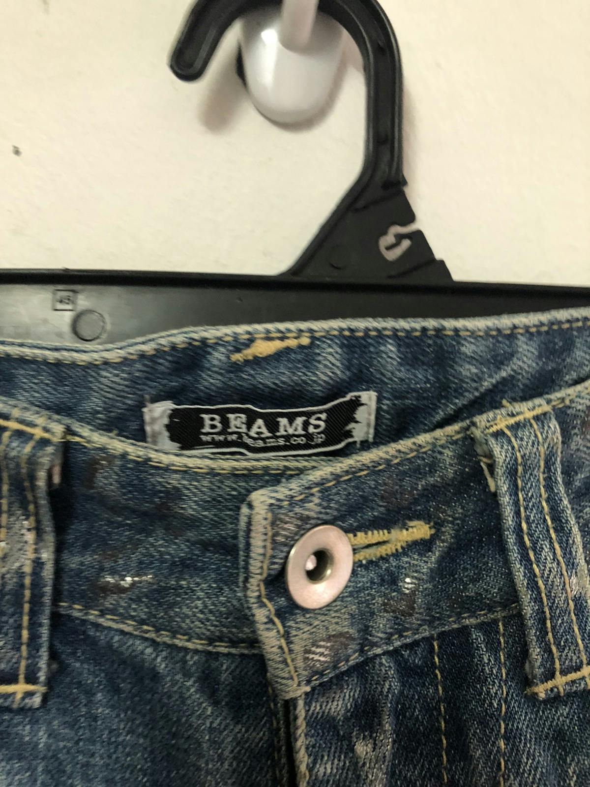 BEAMS Denim Jeans with Silver Paint - 2