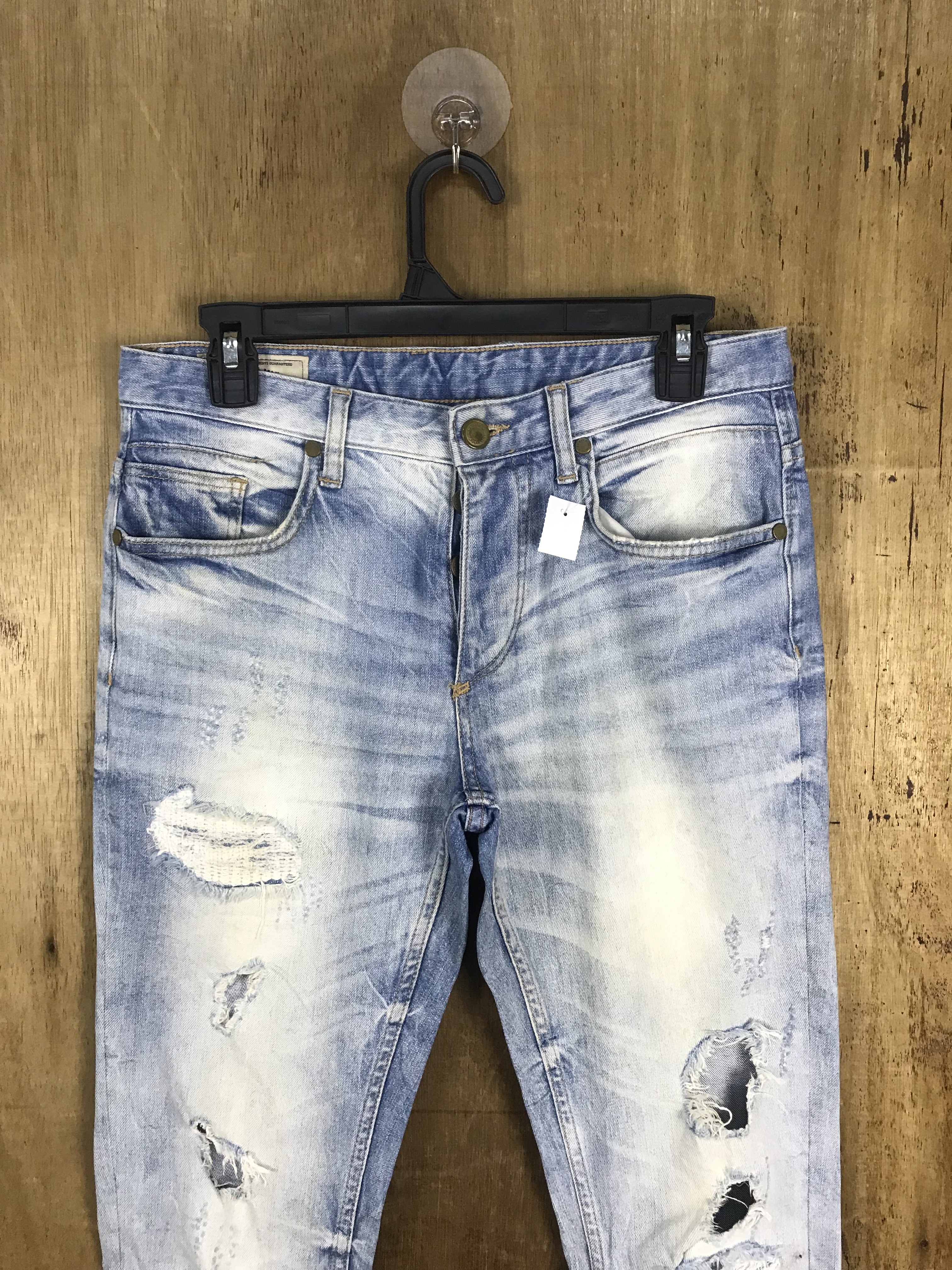 Zara - Zara Men Boro Distressed Slim Denim #3124-A - 2