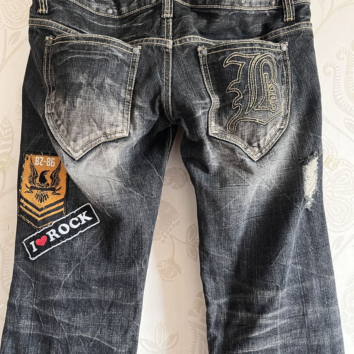 Buzz Rickson's - Rare Distressed Undercover Double Waist Buzz Spunky Jeans - 14