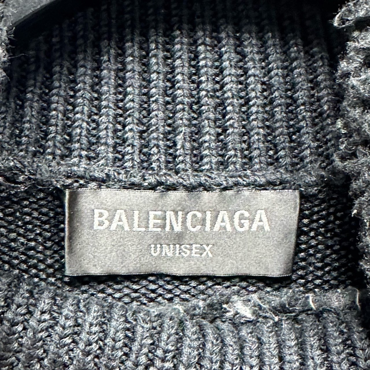 BALENCIAGA Destroyed turtleneck knitted sweater - 3