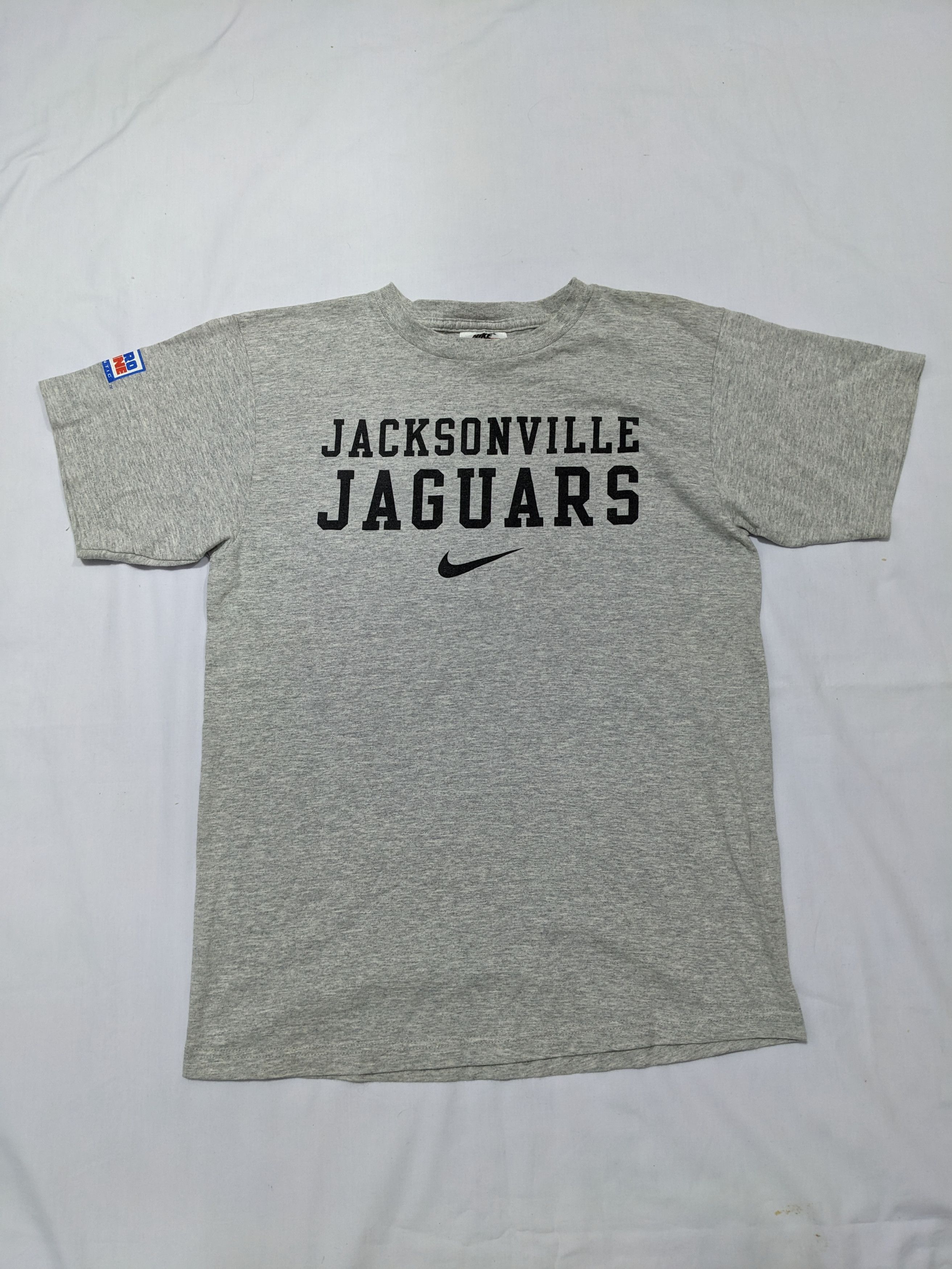 Vintage Nike USA 90s Jaguars Jacksonville NFL Gray T-shirt - 1