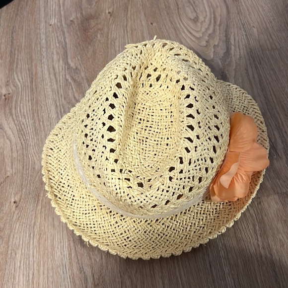 Forever 21 - Forever21 Straw Wicker Flower Trim Fedora Hat - 2