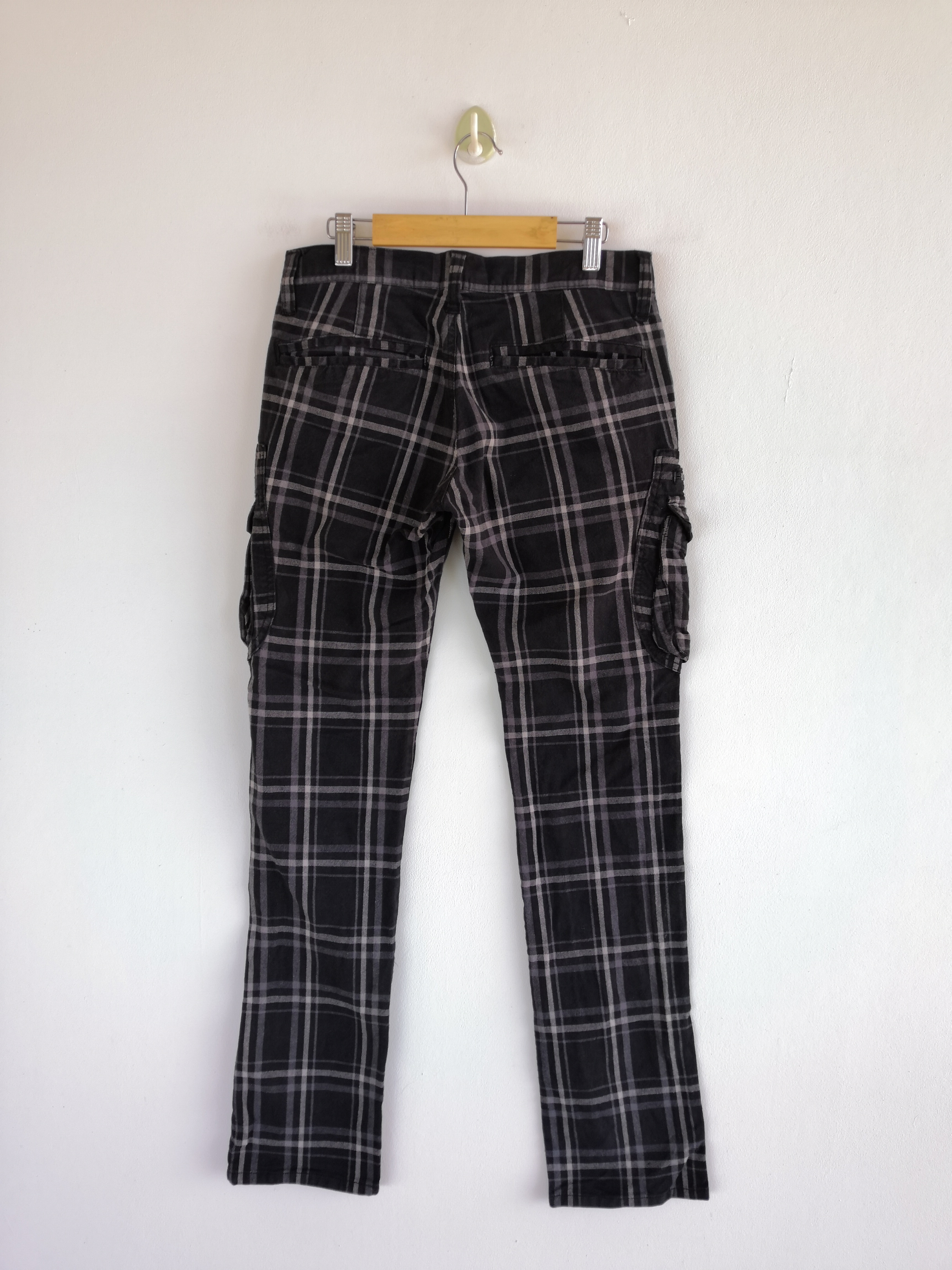 Vintage - Tartan Plaid Cargo Pants Punk Bondage Trousers Pants - 2