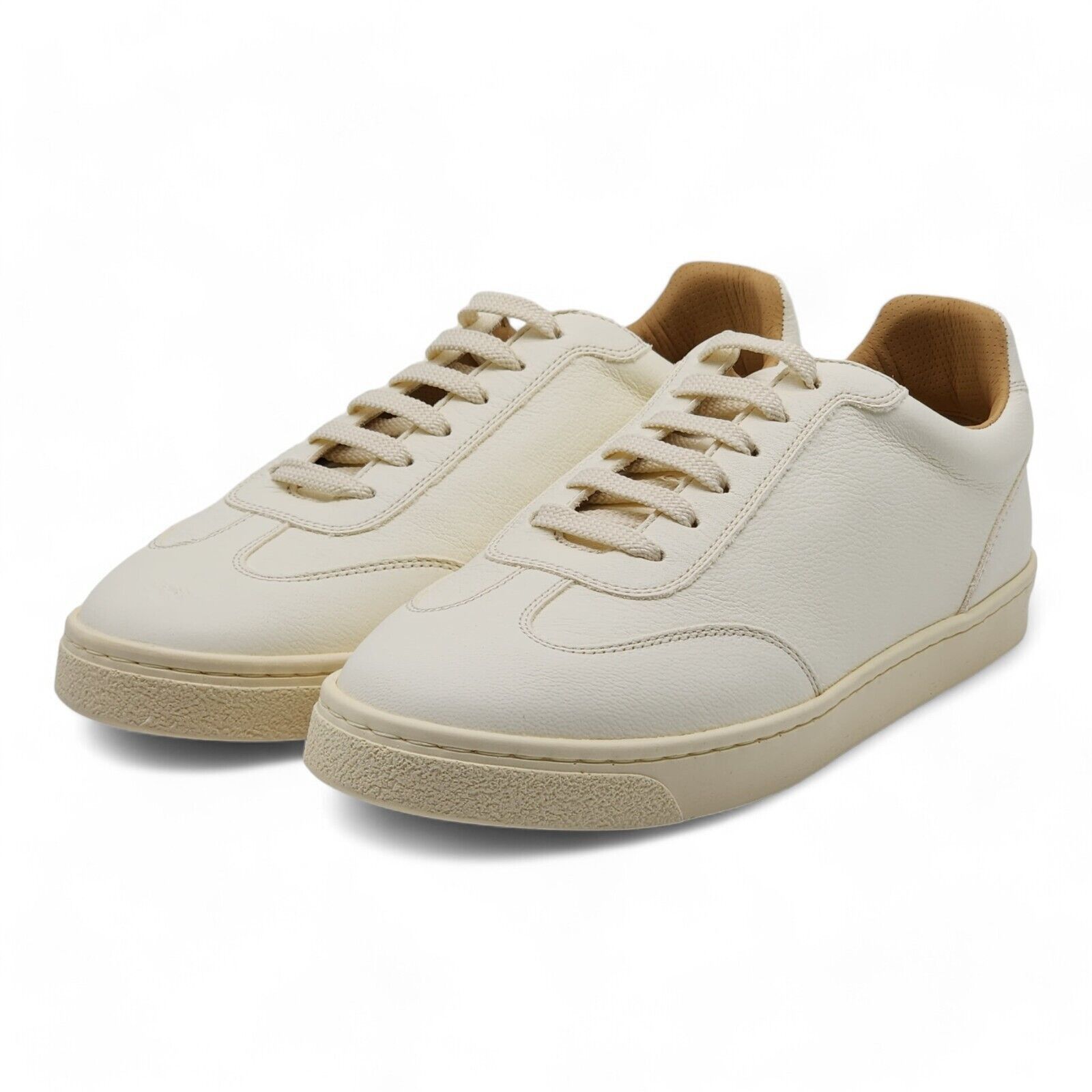 Deerskin Leather Low Top Sneakers Off White size 40 7US $995 - 1