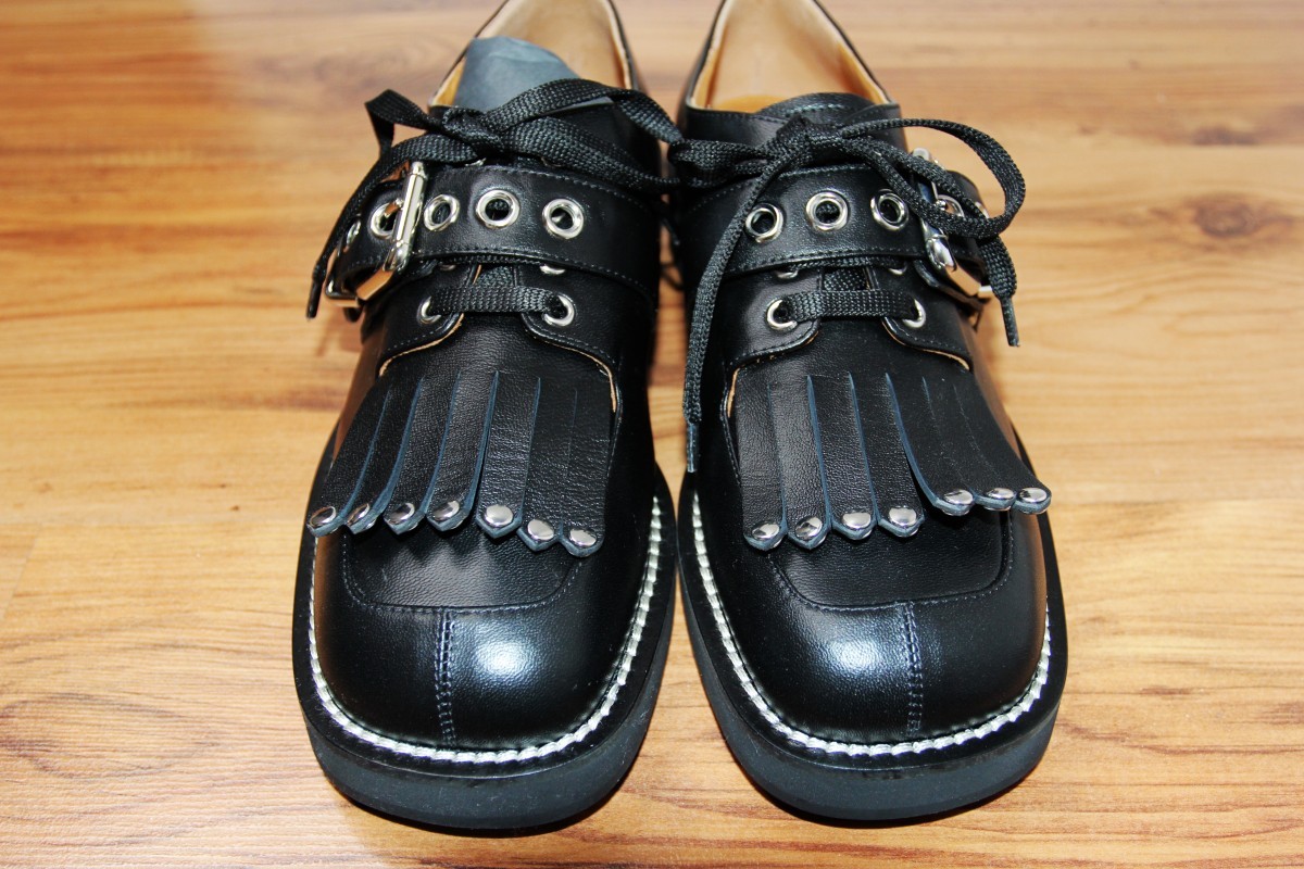 Marni BNWT AW20 MARNI FRINGED LACE-UP SHOES 40 | calif