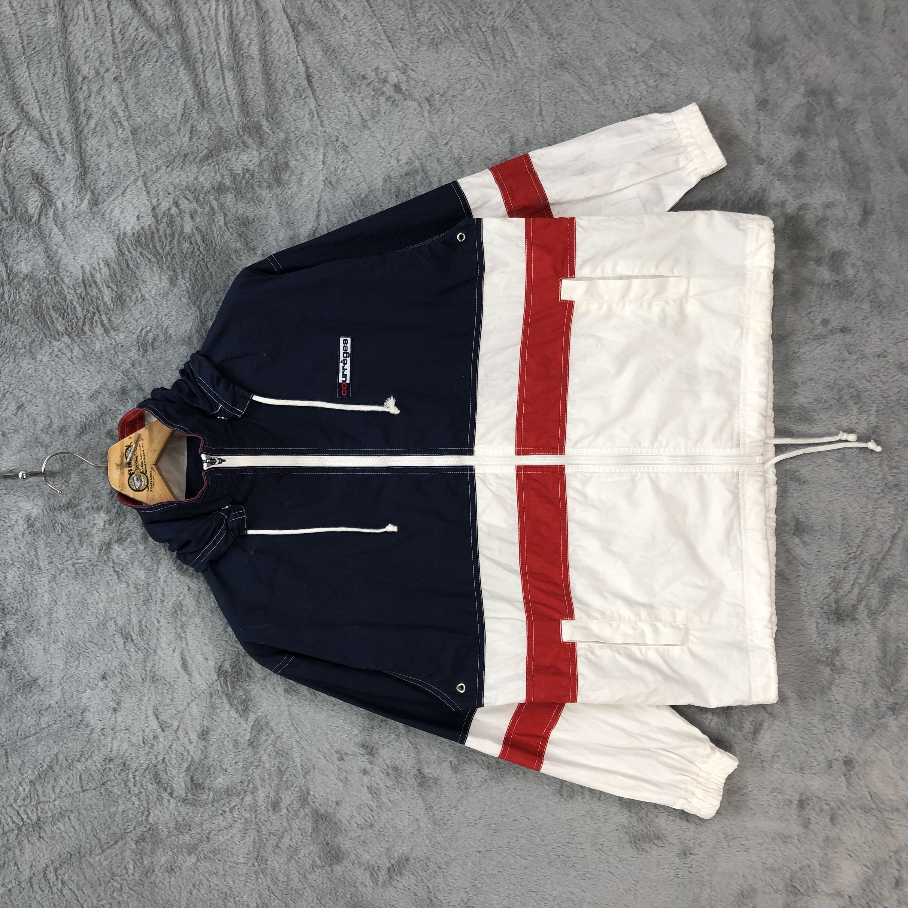 Courreges Paris Colorblock Hooded Zipper Jacket #4747-167 - 1