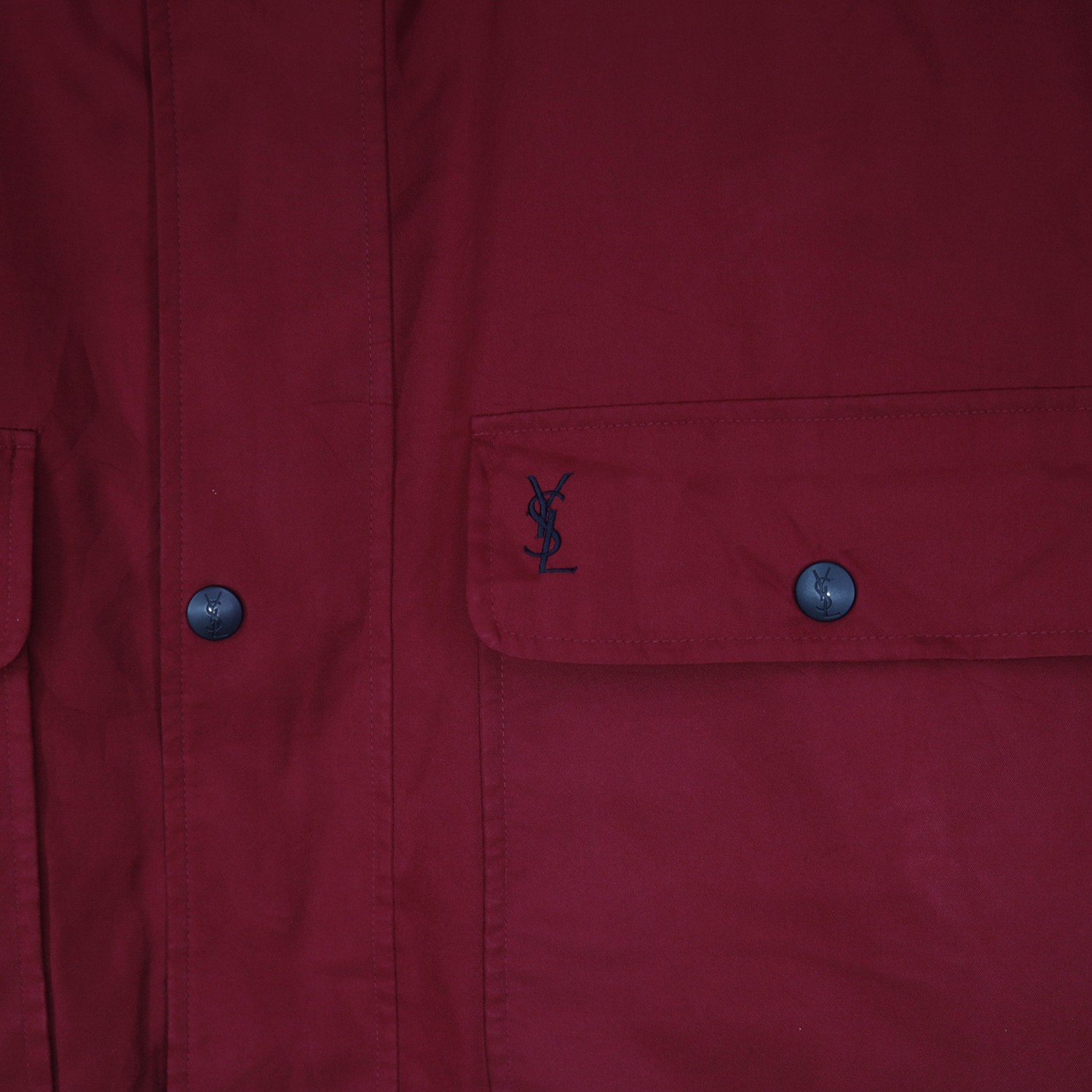 Vintage 90s Yves Saint Lauren YSL Pour Homme Mini Logo Parka Windbreaker Reversible Work Jacket - 6