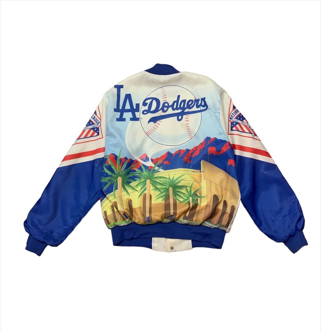 Vintage 80's LA Dodgers Chalk Line Coach Jacket - 1