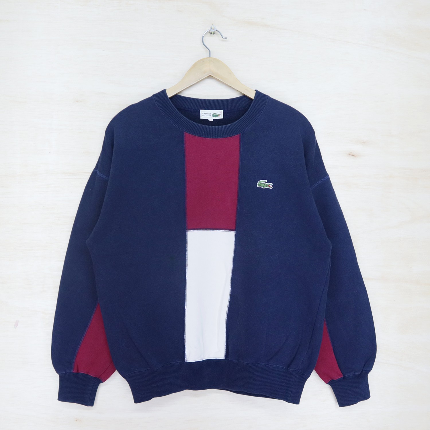 Vintage 90s CHEMISE LACOSTE Mini Logo Embroidered Sweater Sweatshirt Pullover Jumper - 1