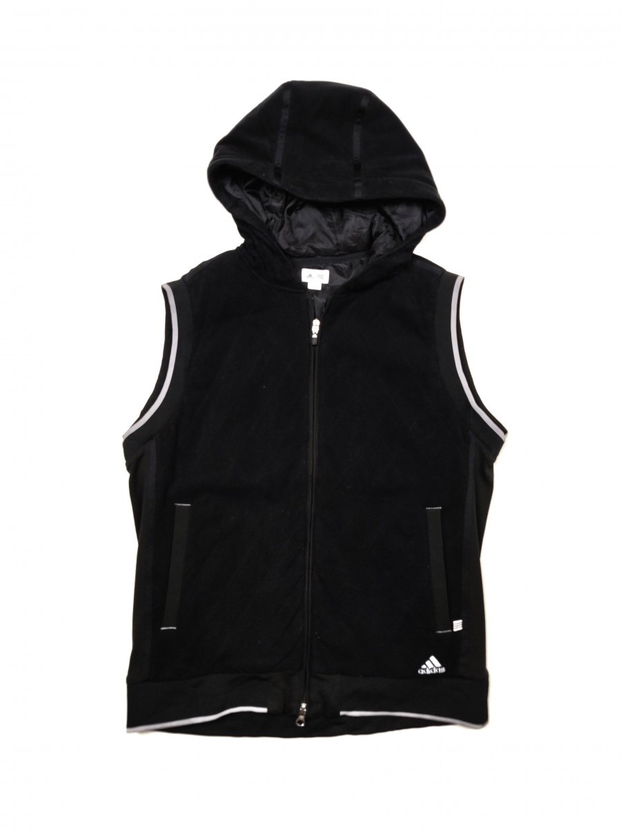 Quilted Velvet Hoodie Vest Jacket Outerwear - 1