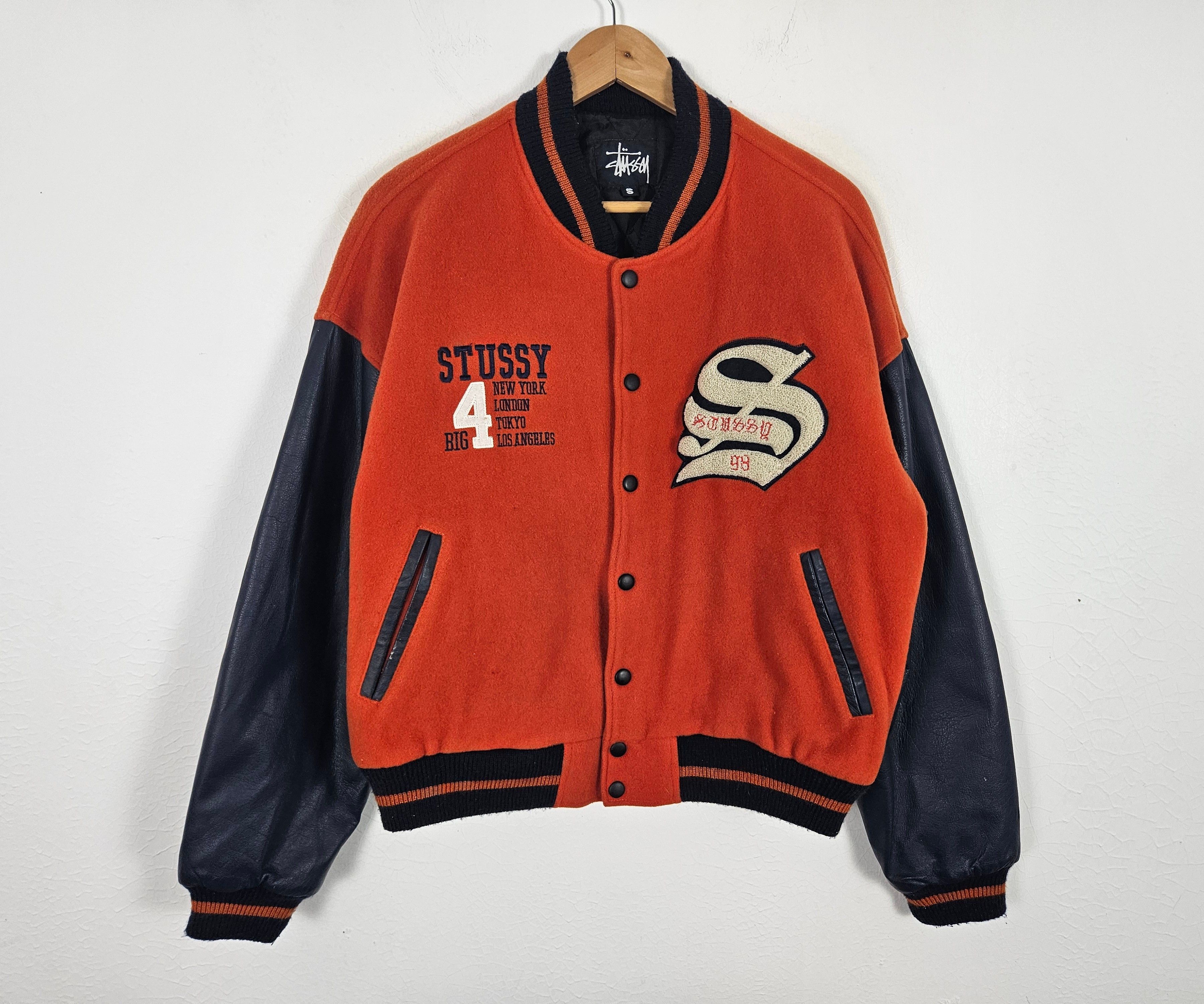 Stüssy Vintage Stussy Big 4 City Varsity 90s 1997 Jacket | junkstuff |  REVERSIBLE