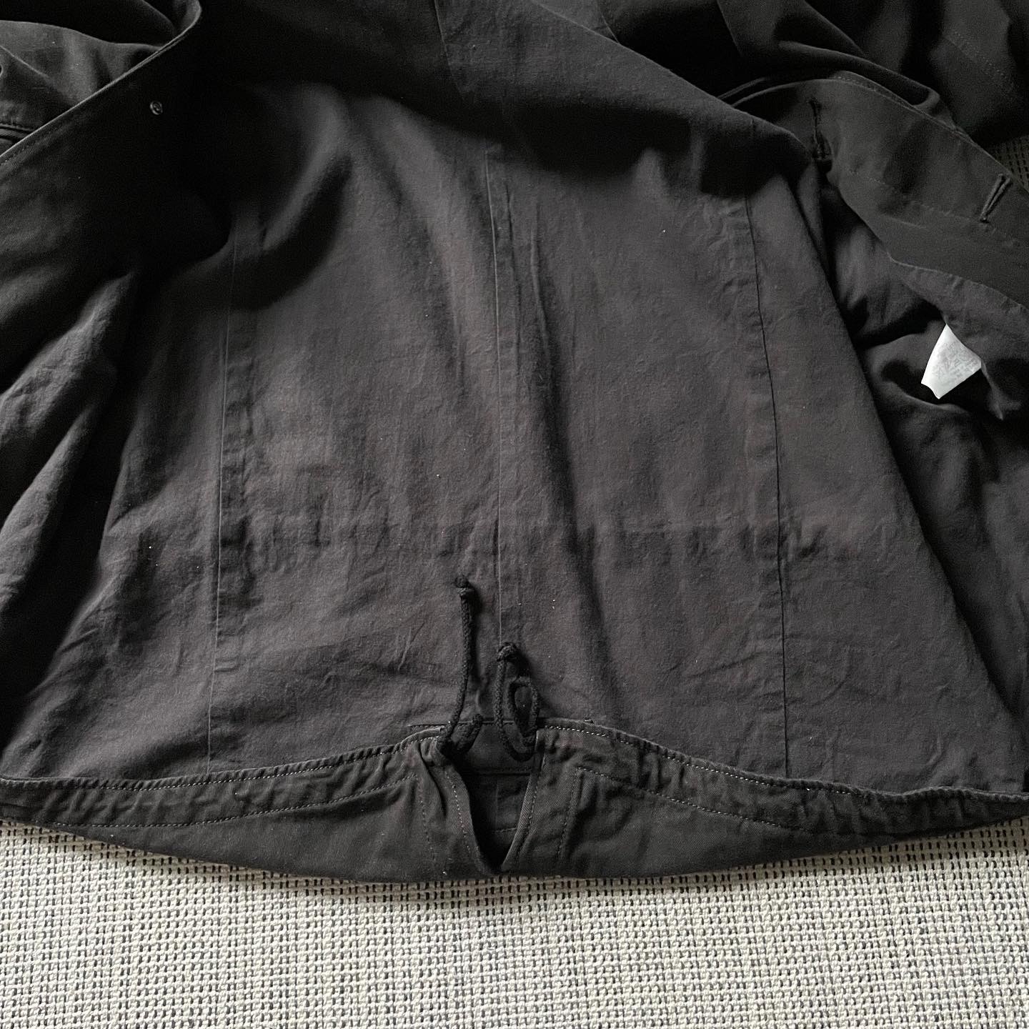 AW11 wanderer coat chino cloth charcoal grey cotton tencel - 5