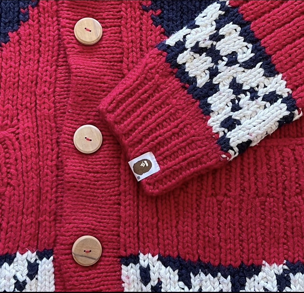 Bape Cowichan Wool Knit Sweater